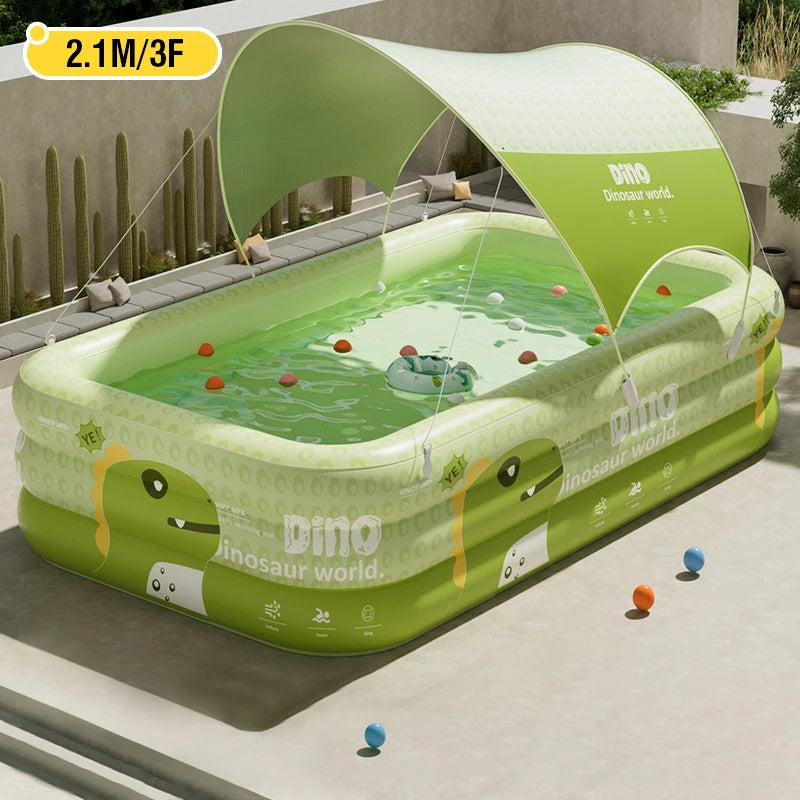 Opblaasbaar Kinderzwembad PVC | 1.5M t/m 2.6M | Met of Zonder Zonnescherm