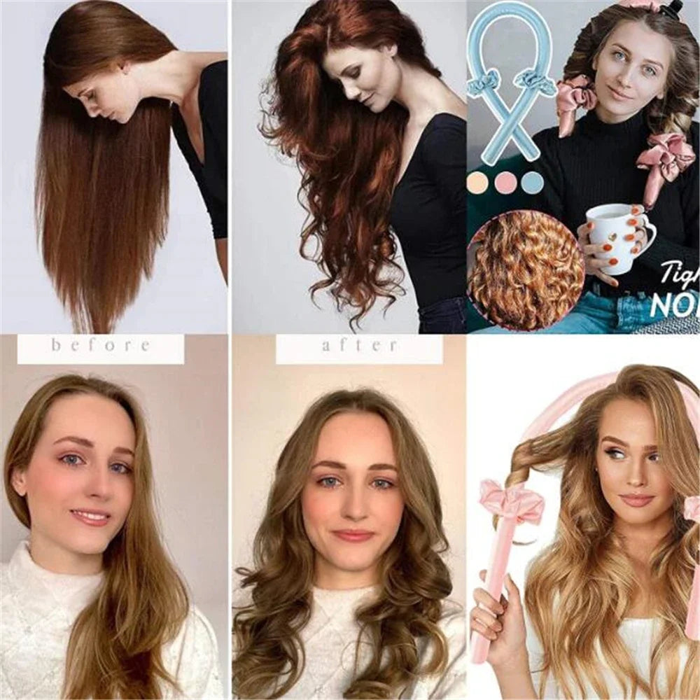 Heatless Curling Rod | Krullen Zonder Hitte | Zijdezacht Haarrollers