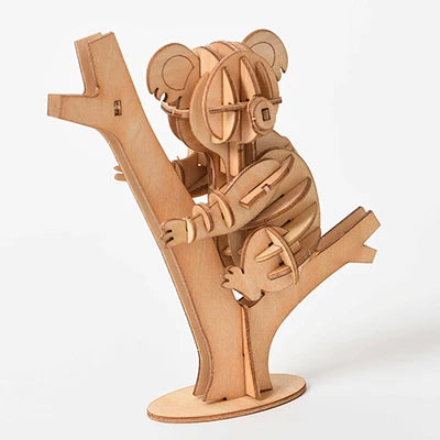 DIY 3D Wooden Puzzle Model Animal Montessori Toys for Children Crafts Dachshund Skeleton Assembly Gift Set for Kids Adults Teens