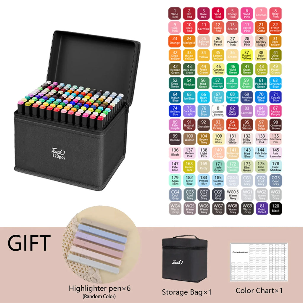 Alcohol Markers Dual Tip – Professionele Tekenmarkers voor Illustratie & Kunst