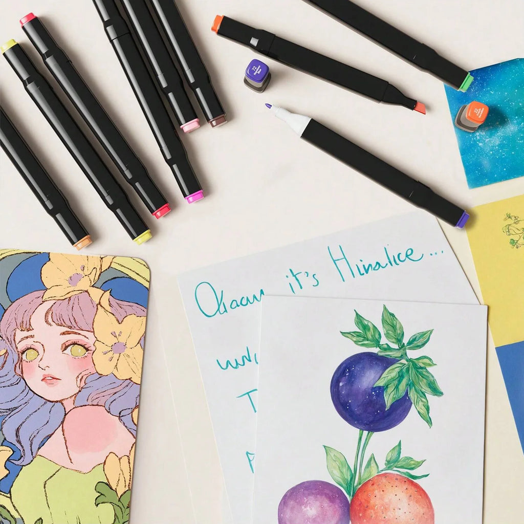 Alcohol Markers Dual Tip – Professionele Tekenmarkers voor Illustratie & Kunst