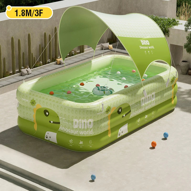 Opblaasbaar Kinderzwembad PVC | 1.5M t/m 2.6M | Met of Zonder Zonnescherm