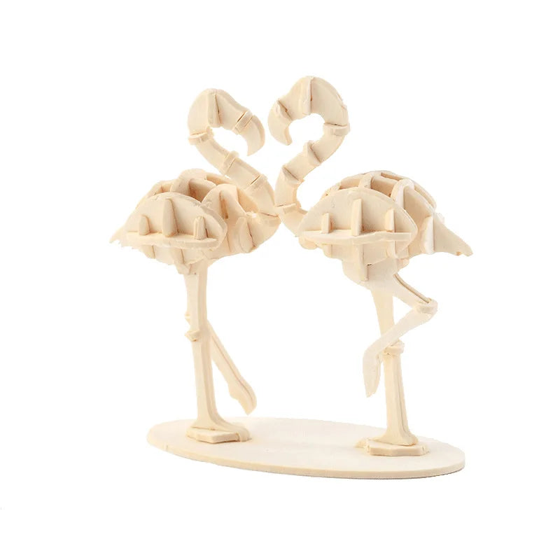 DIY 3D Wooden Puzzle Model Animal Montessori Toys for Children Crafts Dachshund Skeleton Assembly Gift Set for Kids Adults Teens