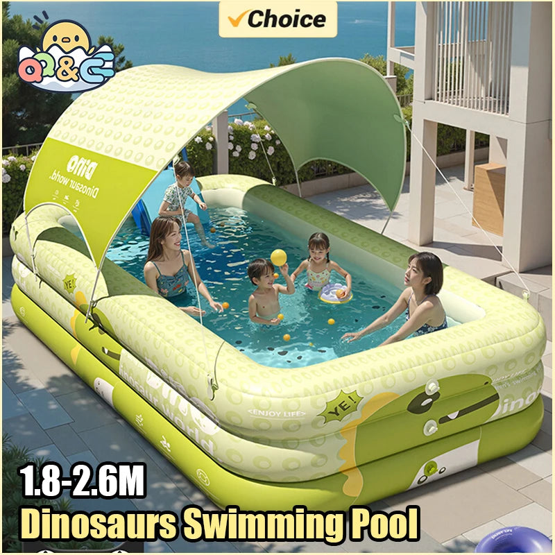 Opblaasbaar Kinderzwembad PVC | 1.5M t/m 2.6M | Met of Zonder Zonnescherm