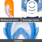 Underwater Scuba Anti Fog Full Face Diving Mask Snorkeling Respiratory Masks Safe Waterproof Swimming Equipment for Adult Kids